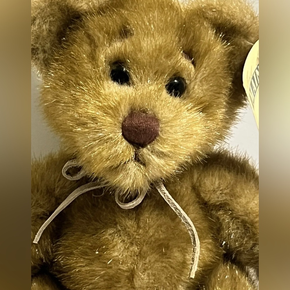 First And Main Minky Brown Bear With Tags 7.5” Sitting Plush Bear